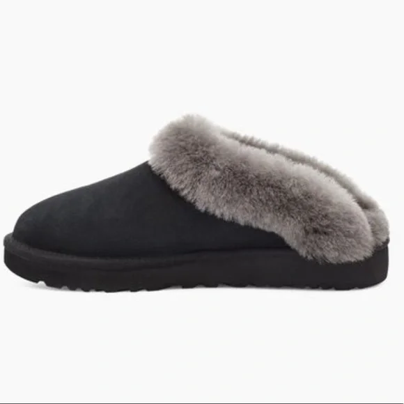 UGG | Cluggette Slippers In Black Grey Indoor Outdoor NEW - Picture 13 of 17